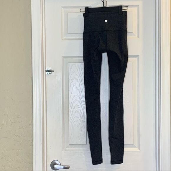 Lululemon Wunder Under Leggings Heathered Gray Leggings Size 2 - Picture 2 of 8